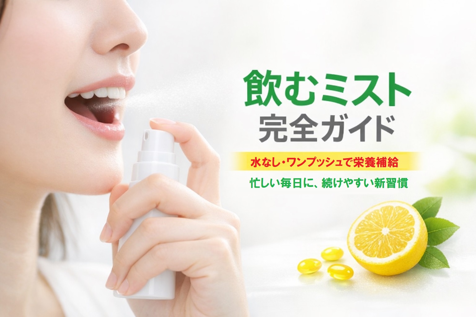 「3秒で整う、新しい栄養補給」　飲むミスト（IN MIST）とは何か──「飲む」という行為を再定義する新しいサプリ体験